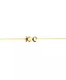 Two Letters connected by Heart - Gold Bracelet - 18ct Gold