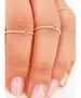 9ct Gold Stackable Ring - One Stone Pink