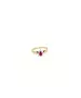 18ct Gold Flower Ring with Rubi and Diamonds