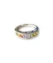 18ct White Gold Ring with Multicolored Sapphires & Diamonds