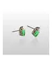18ct White Gold Earrings with Emerald and diamonds