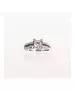 9ct White Gold Engagement Ring with oversized base