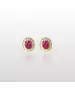 9ct Gold Mini Diana Earrings with pink zircon