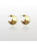 Bulky Pattern Earrings - Stainless Steel Gold