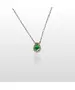 9ct Gold Necklace Green Drop Zircon