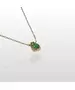 9ct Gold Necklace Green Drop Zircon