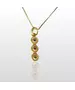 Byzantine Necklace with 3 Colors of Zircons - Silver 925 Gold Plated