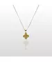 Byzantine Cross Necklace with 3 Colors of Zircons - Silver 925 Gold Plated