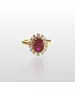 9ct Gold Ring - Diana Pink Zircons