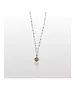 Purple Enamel Rosary Necklace - Stainless Steel Gold Plated