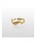 Curved Ring - High quality Stainless Steel Gold Plated