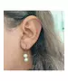 Hanging Double Pearl Earrings - Silver 925 (Copy)