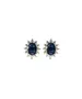 Diana Earrings with Blue and White Zircons - Silver 925 (Copy)