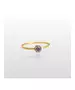 Ring with Purple Rhinestone - High quality Stainless Steel Gold Plated