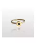 Single round stone ring - High quality Stainless Steel Gold Plated