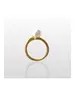 Pear-shaped ring with pearl - High quality Stainless Steel Gold Plated