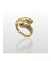 Double Drop Ring - High quality Silver 925 Gold Plated