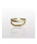 Double Line Ring - High quality Silver 925 Gold Plated