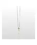 Plain Solid Cross Necklace - Silver 925 & Gold Plated - Yellow Gold Plated