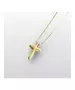 Plain Solid Cross Necklace - Silver 925 & Gold Plated - Yellow Gold Plated