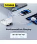 Baseus Charger Wall 100W USB-Cx2/USB-Ax2 UK+100W USB-C Cable White