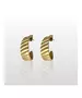 Half hoops stripes - High quality Stainless Steel & Gold Plated - Gold