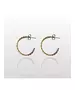 Half hoops stripes - High quality Stainless Steel & Gold Plated - Silver