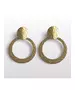 Hanging hoop Earrings - High quality Stainless Steel Gold Plated