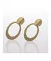 Hanging hoop Earrings - High quality Stainless Steel Gold Plated