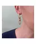 Multifunctional link chain Earrings - High quality Stainless Steel Gold Plated - Silver