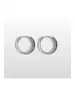 9ct White Gold Hoops with Zircons - 1.6cm