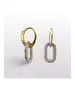 9ct Gold Hoops Link Chain with Zircons