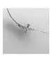 9ct White Gold Cross Bracelet with Zircons