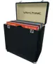 VINYL TONIC - PU LEATHER VINYL STORAGE CASE BLACK WITH MICROFIBRE CLOTH & VELVET BRUSH VT18B