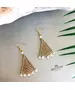 Macrame triangle earrings