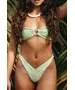 Zoe V Line High Leg Brazil Bikini Bottom In Melon