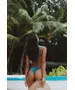 Kampel V Line High Leg Brazil Bikini Bottom In Galaxy Glitter