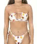Kamille J. Patroklou triangle bikini top in evil eye papaya print