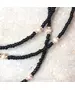 Black necklace with freshwater pearls