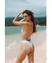 Zoe V Line High Leg Brazil Bikini Bottom In Branco