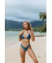 Zoe V Line High Leg Brazil Bikini Bottom In Galaxy Glitter
