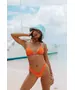 Zoe V Line High Leg Brazil Bikini Bottom In Grapefruit