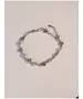 Silver Bracelet "Hearts- White" (S925)