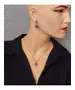 Silver Earrings "Purple Circle" (S925)