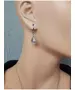 Silver Earrings "Drop 2 - Pink" (S925)