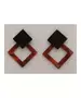 Black & Brown Rhombus earrings