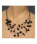 Multi-layers Necklace - Black Crystals