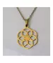 "Chic & Simple -Star from circles" Gold Color Necklace