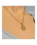 "Chic & Simple -Star from circles" Gold Color Necklace