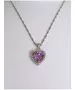 Silver Pendant "Purple Heart" (S925)